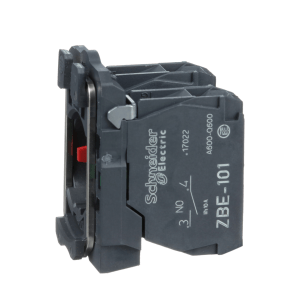 ZB5AZ105 - Harmony XB5, Single contact block with body/fixing collar, plastic, screw clamp terminal, 1 NO + 1 NC Schneider Electric