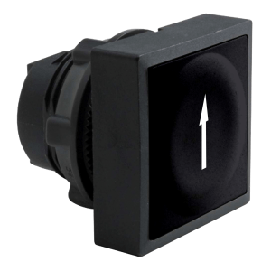 ZB5CA2912 - Head for non illuminated push button, Harmony XB5, black square flush pushbutton Ø22 mm spring return "up arrow" Schneider Electric