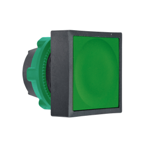 ZB5CA3 - Head for non illuminated push button, Harmony XB5, green square flush pushbutton Ø22 mm spring return unmarked Schneider Electric