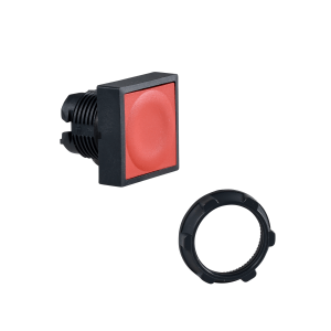 ZB5CA4 - Head for non illuminated push button, Harmony XB5, red square flush pushbutton Ø22 mm spring return unmarked Schneider Electric