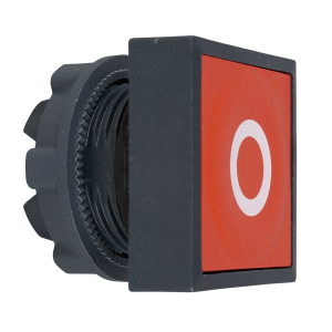 ZB5CA432 - Head for non illuminated push button, Harmony XB5, red square flush pushbutton Ø22 mm spring return "O" Schneider Electric