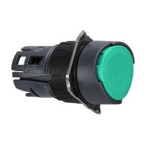 ZB6AA3 - Head for non illuminated push button, Harmony XB6, green flush pushbutton Ø 16 spring return unmarked Schneider Electric