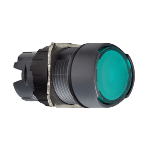ZB6AW3 - Head for illuminated push button, Harmony XB6, green flush pushbutton Ø 16 spring return 12...24 V Schneider Electric