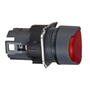 ZB6AW4 - Head for illuminated push button, Harmony XB6, red flush pushbutton Ø 16 spring return 12...24 V Schneider Electric
