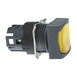 ZB6CW5 - Head for illuminated push button, Harmony XB6, yellow square flush pushbutton Ø 16 spring return 12...24 V Schneider Electric