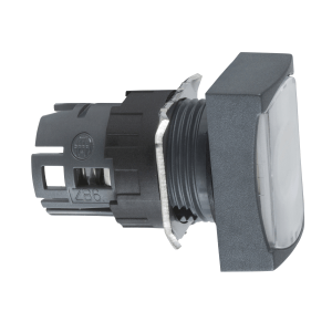 ZB6DW1 - Head for illuminated push button, Harmony XB6, white rectang flush pushbutton Ø 16 spring return 12...24 V Schneider Electric