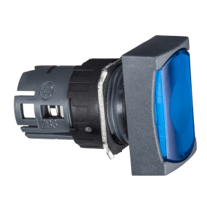ZB6DW6 - Head for illuminated push button, Harmony XB6, blue rectang flush pushbutton Ø 16 spring return 12...24 V Schneider Electric
