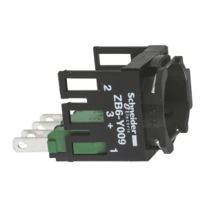 ZB6Z1B - Complete body for push buttons or selector switches, Harmony XB6, single contact block with body/fixing collar 1 NO faston connector Schneider Electric