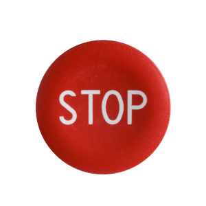 ZBA434 - red cap marked STOP for circular pushbutton Ø22 Schneider Electric