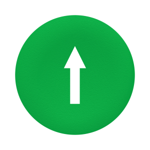 ZBA7335 - green cap marked arrow for rectangular multiple-headed pushbutton Ø22 Schneider Electric