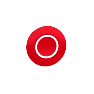 ZBA7432 - red cap marked O for rectangular multiple-headed pushbutton Ø22 Schneider Electric