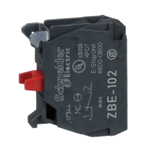 ZBE102 - ZBE102 - Single contact block, silver alloy, screw clamp terminal, 1 NC Schneider Electric