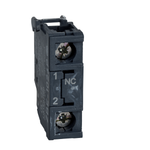 ZBE1026 - Harmony XB4, Single contact block, silver alloy, gold flashed, screw clamp terminal, 1 NC Schneider Electric