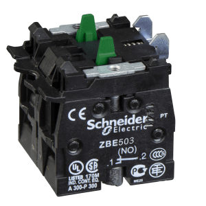 ZBE503 - Harmony XB4, High power switching contacts block, silver alloy, screw clamp terminal, 2 NO Schneider Electric