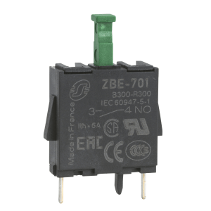 ZBE701 - Harmony XB4, Single contact block, silver alloy, pins for printed circuit board, 1 NO Schneider Electric