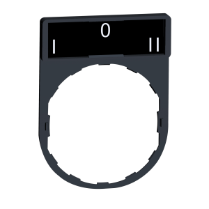ZBY2186 - legend holder 30 x 40 mm with legend 8 x 27 mm with marking I-O-II Schneider Electric