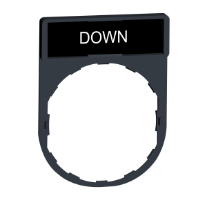 ZBY2308 - legend holder 30 x 40 mm with legend 8 x 27 mm with marking down Schneider Electric