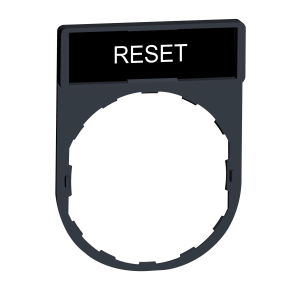 ZBY2322 - legend holder 30 x 40 mm with legend 8 x 27 mm with marking RESET black color Schneider Electric