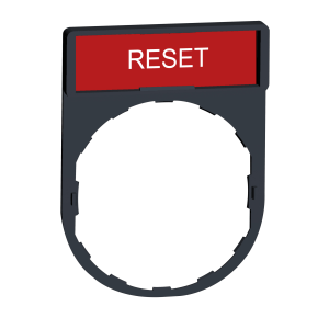 ZBY2323 - legend holder 30 x 40 mm with legend 8 x 27 mm with marking RESET red color Schneider Electric