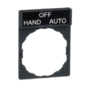 ZBY2387 - legend holder 30 x 40 mm with legend 8 x 27 mm with marking HAND-OFF-AUTO Schneider Electric