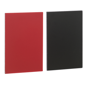 ZBY5101 - Harmony XB4, Unmarked legend 18 x 27 mm for legend holder 30 x 50 mm, 1 black side, 1 red side Schneider Electric
