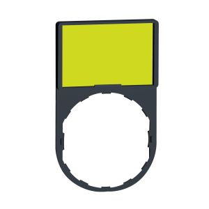 ZBY6102 - Harmony XB4, Legend holder 30 x 50 mm, plastic, with legend 18 x 27 mm, 1 white side, 1 yellow side, unmarked Schneider Electric