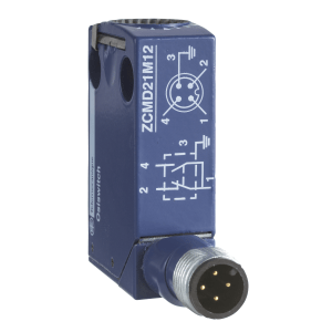 ZCMD21C12 - Limit switch body, Limit switches XC Standard, ZCMD, 1NC+1 NO, silver, snap action, connection, M12 Telemecanique Sensors