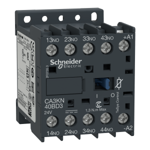 CA3KN40BD3 - TeSys K control relay - 4 NO - <= 690 V - 24 V DC standard coil Schneider Electric