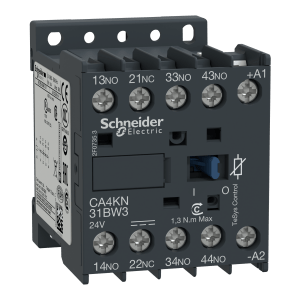 CA4KN31BW3 - TeSys K control relay - 3 NO + 1 NC - <= 690 V - 24 V DC low consumption coil Schneider Electric