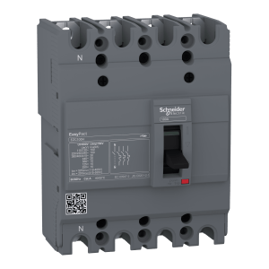 EZC100H4020 - circuit breaker Easypact EZC100H - TMD - 20 A - 4 poles 3d Schneider Electric