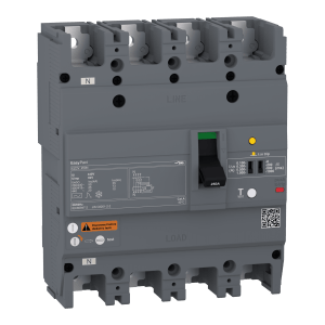 EZCV250N4063 - circuit breaker Easypact EZCV250N - TMD - 63 A - 4 poles 4d Schneider Electric