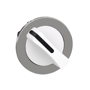 ZB4FD201 - Head for selector switch, Harmony XB4, flush mounted white 2 position stay put Schneider Electric