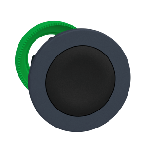 ZB5FA2 - Harmony XB5, Flush mounted push button head, plastic, black, Ø30, spring return, unmarked Schneider Electric