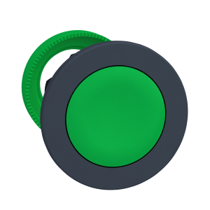 ZB5FA3 - Harmony XB5, Flush mounted push button head, plastic, green, Ø30, spring return, unmarked Schneider Electric