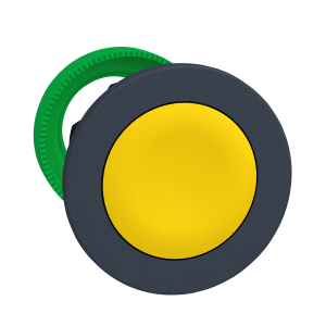 ZB5FA5 - Harmony XB5, Flush mounted push button head, plastic, yellow, Ø30, spring return, unmarked Schneider Electric