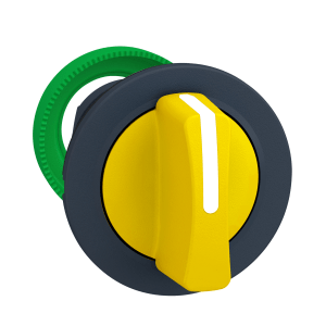 ZB5FD805 - Head for selector switch, Harmony XB5, flush mounted yellow 3 pos return right to center Schneider Electric