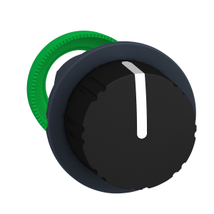 ZB5FD89 - Head for selector switch, Harmony XB5, flush mounted black knurled knob 3 pos return r to c Schneider Electric
