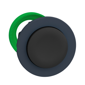 ZB5FL2 - Head for non illuminated push button, Harmony XB5, XB4, flush mounted black projecting pushbutton Schneider Electric