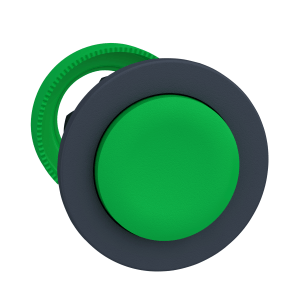 ZB5FL3 - Head for non illuminated push button, Harmony XB5, XB4, flush mounted green projecting pushbutton Schneider Electric