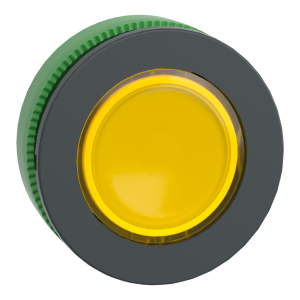 ZB5FW383 - Head for illuminated push button, Harmony XB5, flush mounted yellow flush caps pushbutton integral LED Schneider Electric