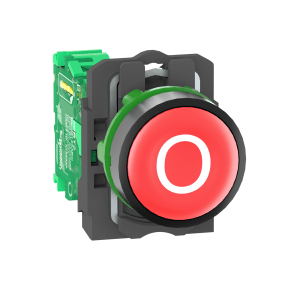 ZB5RTA432 - Harmony XB5, Wireless and batteryless push button, plastic, red, Ø22, spring return with transmitter, marked O Schneider Electric