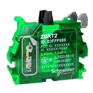 ZBRT2 - Harmony XB5R, Transmitter for wireless and batteryless push button, plastic, black,double action Schneider Electric