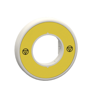ZBY9W2B140 - Harmony, Illuminated ring Ø60, plastic, yellow, red fixed integral LED, unmarked, 24 V AC/DC Schneider Electric