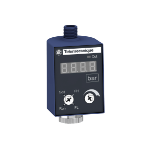 ZMLPA1N2SW - Electronic pressure sensors, Pressure sensors XM, Display & switch ZMLP, 24 VDC, 4...20 mA, NPN, window, M12 Telemecanique