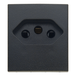 ZZA_3015EUBK - 16 Amp Euro un-switched socket module - black Schneider Electric