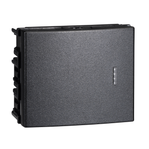 ZZA_40/2/3A1.5MBK - Medium single pole,2 way switch module (1 and half module wide) - black Schneider Electric