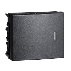 ZZA_40/2/3A1.5MSBK - Medium single pole,2 way switch module (1 and half module wide) - black Schneider Electric